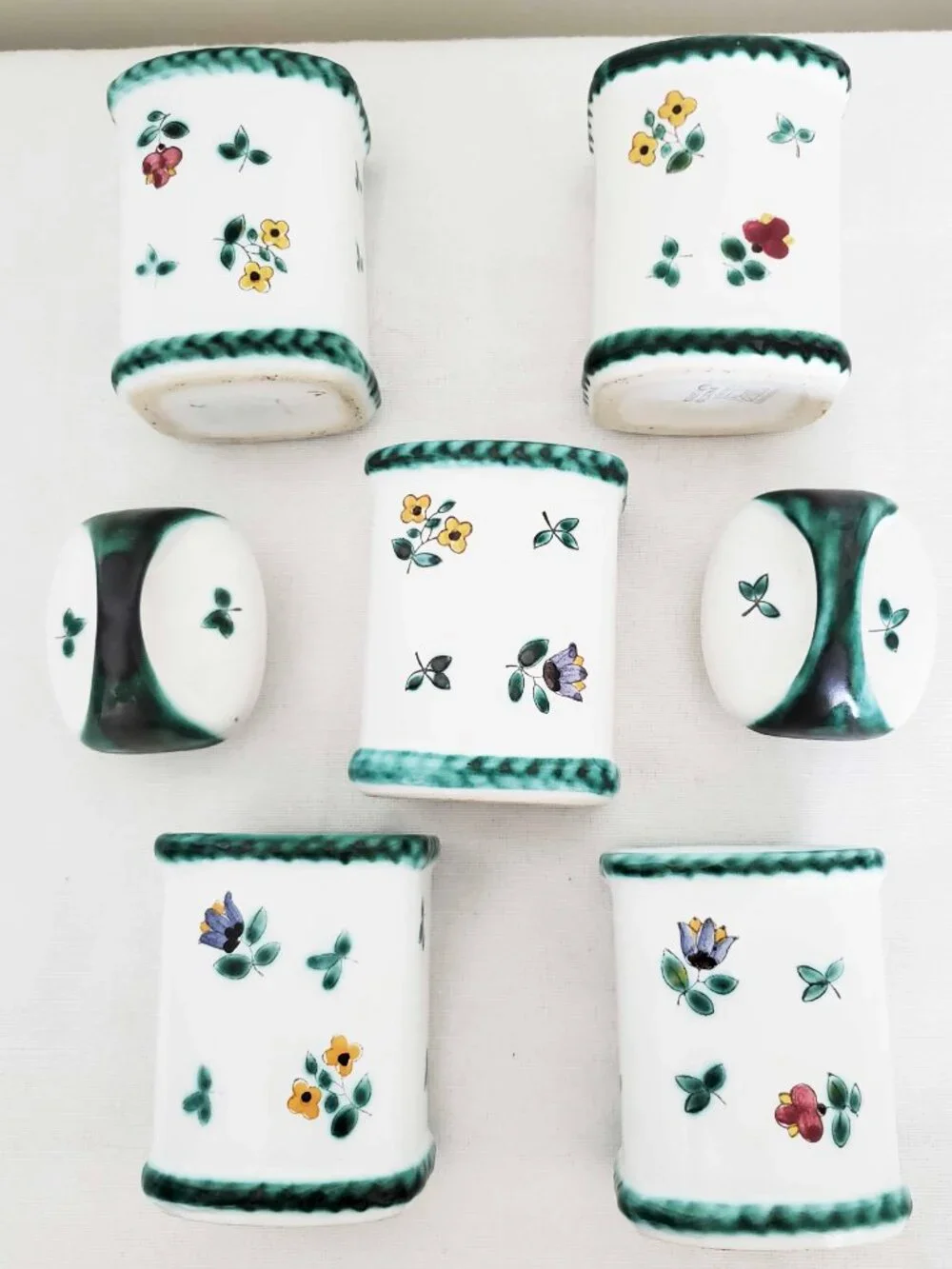 Gmundner Vintage Keramik Pottery Austria Set of Spice Jars Set of 5